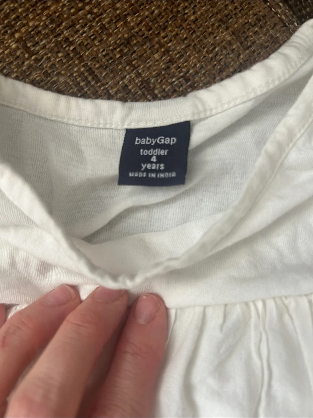 GAP White Eyelet Hem Casual Toddler Dress